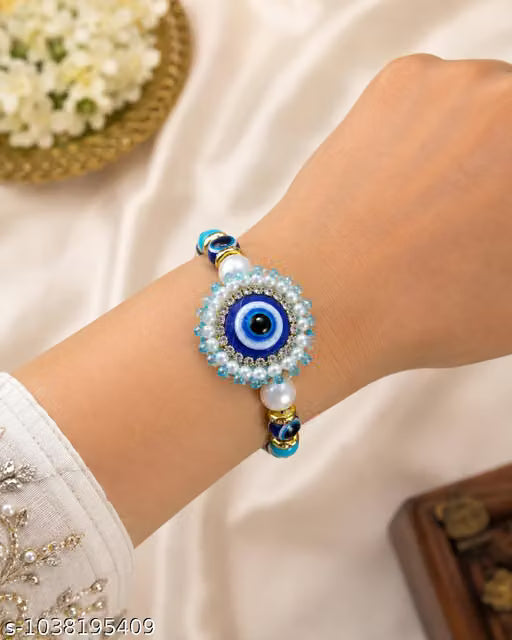 Evil eye rakhi for bhaiya and bhabhi