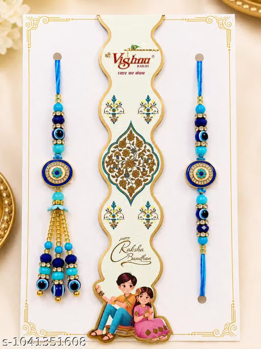 Bhaiya bhabhi rakhi combo set evil eye