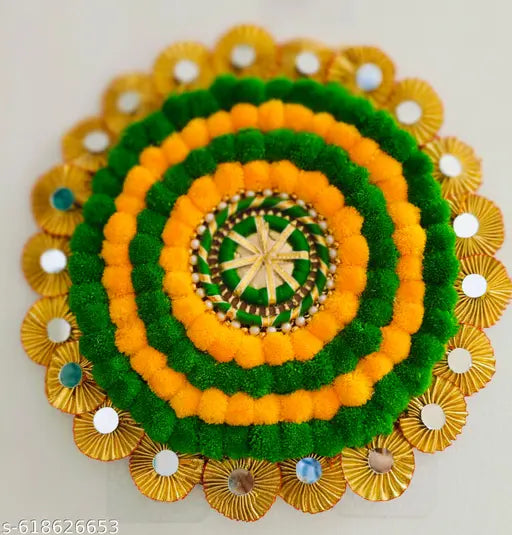 Haldi mehndi decoration rangoli