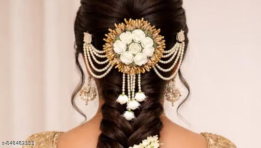 Floral hair bun accessories