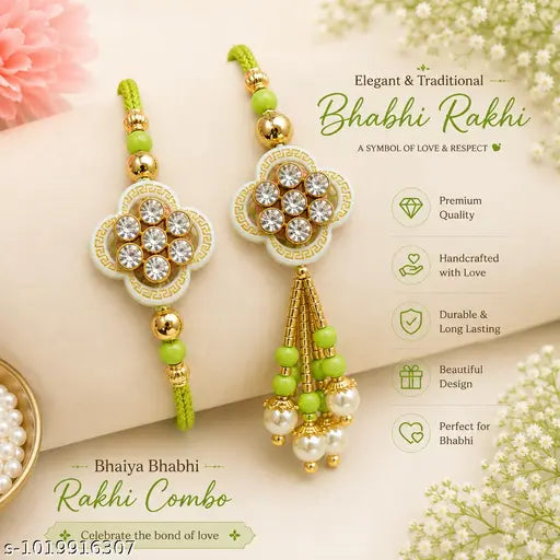 Bhaiya bhabhi rakhi combo (Green)