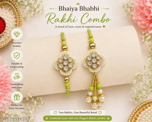 Bhaiya bhabhi rakhi combo (Green)