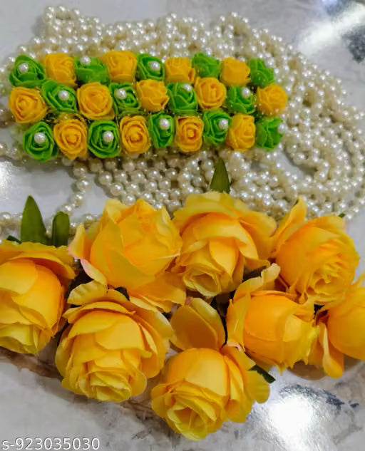 Floral dupatta for women Yellow