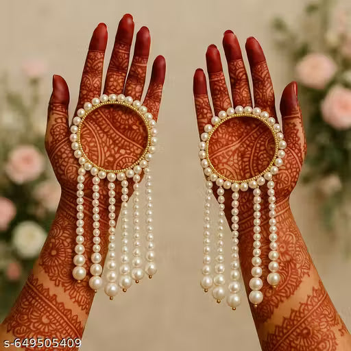 Bridal kalira bangles with latkan