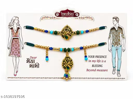 Bhaiya bhabhi rakhi combo set 08