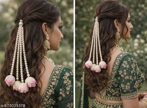 Pink Floral Hair accessories for women and girls