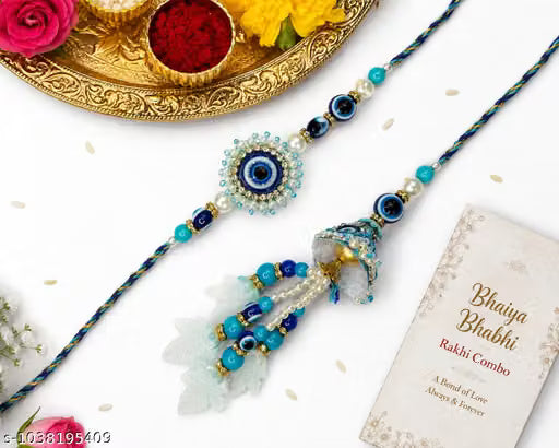Evil eye rakhi for bhaiya and bhabhi