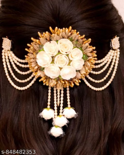 Floral hair bun accessories