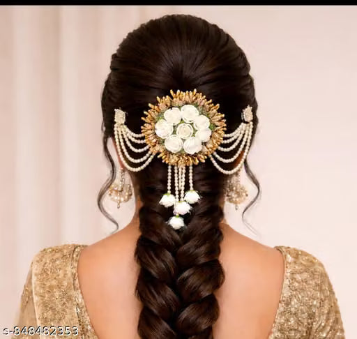 Floral hair bun accessories