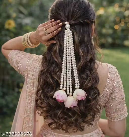 Pink Floral Hair accessories for women and girls