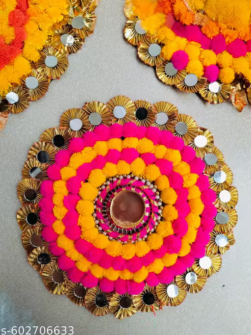 Rangoli diya for diwali decoration