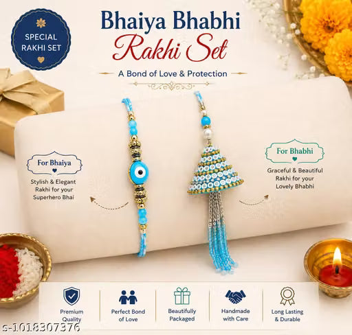 Bhaiya bhabhi rakhi combo set