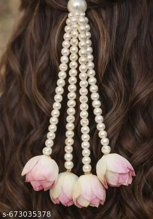 Pink Floral Hair accessories for women and girls